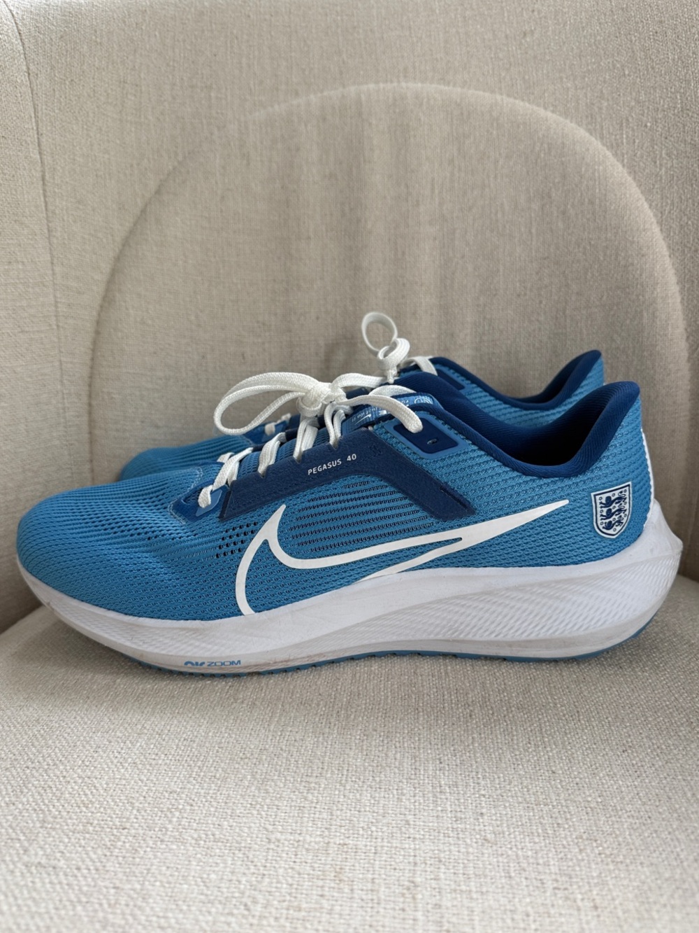 Nike Men’s Team England Blue and White Running Shoes - Lightweight Mesh Trainer